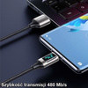  USAMS Kabel plecionyUSB-C 1.2m  6A Fast Charging